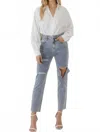 Endless Rose Perfect V-neck Blouse In White In White