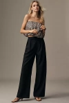 Endless Rose Pleated High-rise Trousers Pants In Black