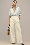 Endless Rose Pleated High-rise Trousers Pants In White