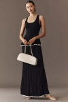 Endless Rose Pleated Knit Maxi Skirt In Black