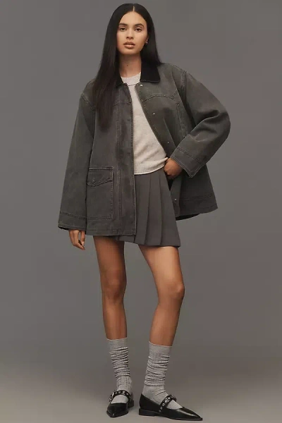 Endless Rose Pleated Mini Skort In Gray