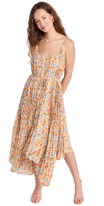 Endless Rose Pleated Waterfall Maxi Dress In Multi