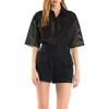 Endless Rose Pocket Mesh Shirt In Black