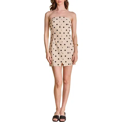 Endless Rose Polka Dot Cotton & Linen Mini Sundress