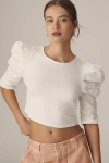 Endless Rose Puff-sleeve Blouse In White
