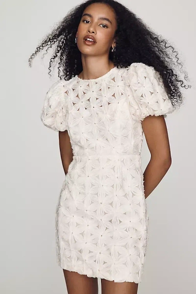 Endless Rose Puff-sleeve Mini Dress In White