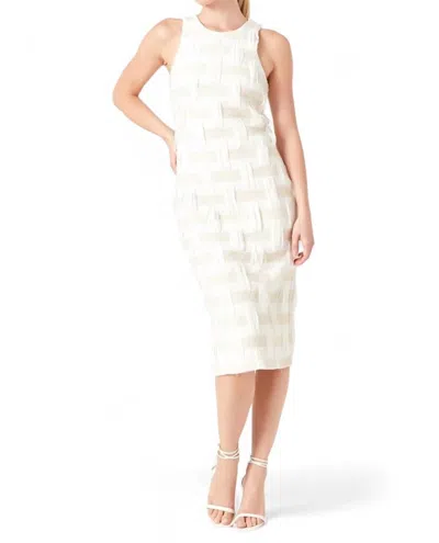 Endless Rose Racer Back Midi Dress In Ivory In White