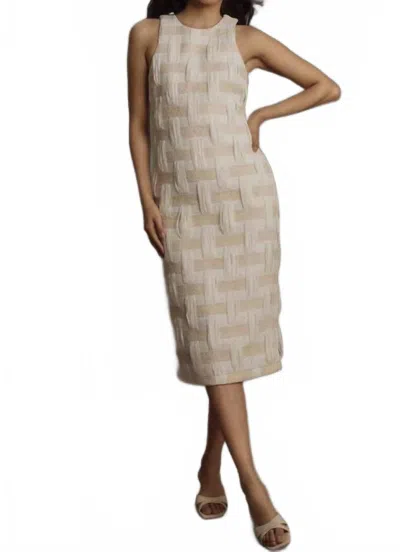 Endless Rose Racer Back Midi Dress In Ivory In Multi