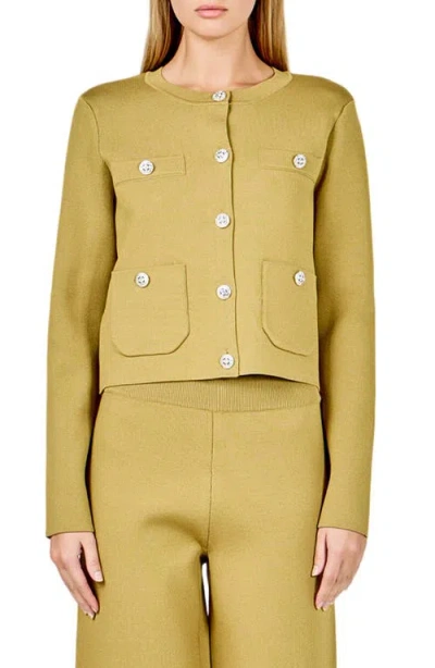 Endless Rose Rhinestone Cardigan In Green