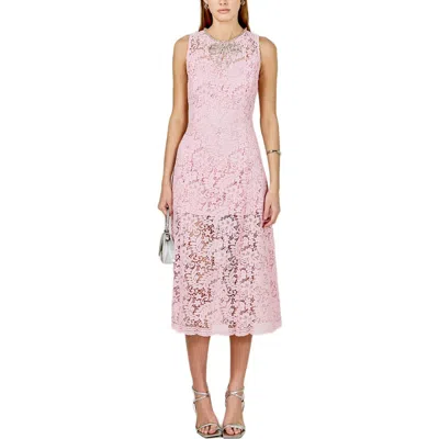 Endless Rose Rhinestone Lace Sleeveless Midi Dress In Multi
