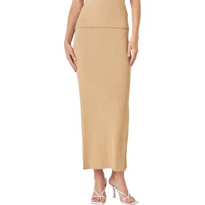 Endless Rose Rib Maxi Skirt In Neutral