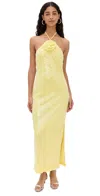 Endless Rose Rose Haltered Sequins Maxi Dress Butter In Neutral