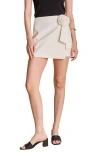 Endless Rose Rosette Faux Wrap Miniskirt