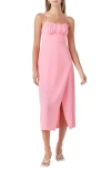Endless Rose Ruched Bust Midi Dress In Pink