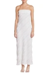 Endless Rose Ruffle Strapless Maxi Dress In White