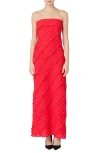 Endless Rose Ruffle Strapless Maxi Dress In Red