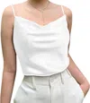 Endless Rose Satin Tank Top In White In Multi
