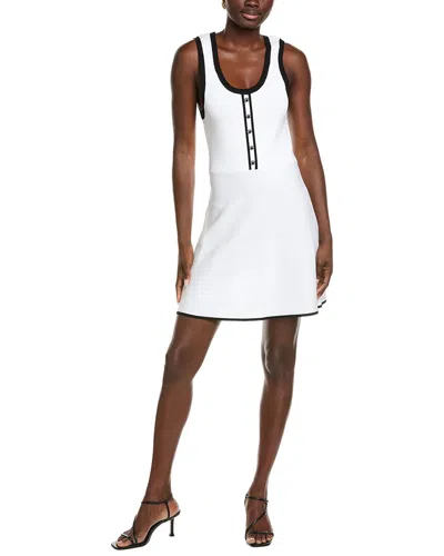 Endless Rose Scoop Neck Knit Mini Dress In White