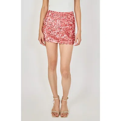 Endless Rose Sequin A-line Miniskirt In Pink