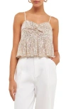 Endless Rose Sequins Tank Top In Ivory