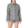 Endless Rose Sequin Check Jacket In Black