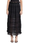 Endless Rose Sequin Embellished Chiffon Maxi Skirt In Black