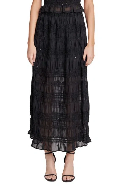 Endless Rose Sequin Embellished Chiffon Maxi Skirt In Black