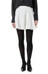 Endless Rose Sequin Flare Miniskirt In Ivory