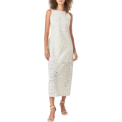 Endless Rose Sequin Floral Sleeveless Dress In Ivory