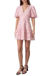Endless Rose Sequin Lace Fit & Flare Minidress In Pink