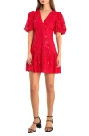 Endless Rose Sequin Lace Fit & Flare Minidress In Red