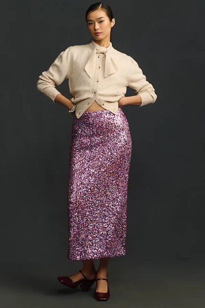 Endless Rose Sequin Maxi Skirt In Purple