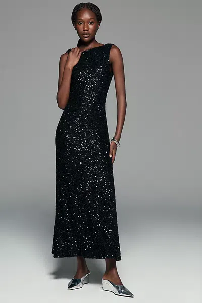 Endless Rose Sequin Midi Dress In Black