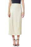 Endless Rose Sequin Midi Skirt In Neutral