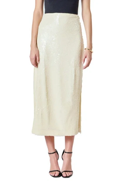 Endless Rose Sequin Midi Skirt In Neutral