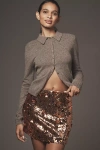 Endless Rose Sequin Mini Skirt In Gold