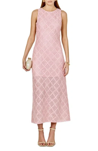 Endless Rose Sequin Open Stitch Dress In Pink