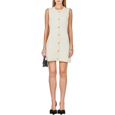 Endless Rose Sequin Sleeveless Rib Minidress In White