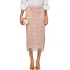 Endless Rose Sequin Tassel Midi Skirt In Pink