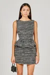Endless Rose Sequin Textured Mini Skirt In Charcoal In White