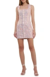 Endless Rose Sequin Tweed Minidress In Pink