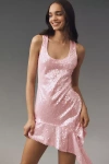Endless Rose Sequin Waterfall Tank Dress In Pink