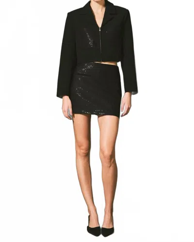 Endless Rose Sequins Combo Mini Skort In Black