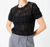 Endless Rose Sequins Knit Top In Black In Black