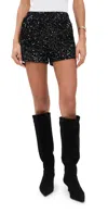 Endless Rose Sequins Shorts Black In Black