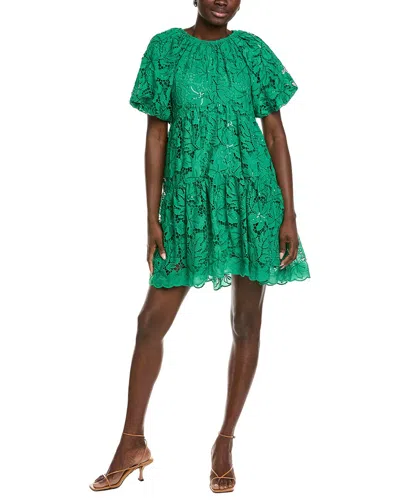 Endless Rose Sequins Tiered Mini Dress In Green