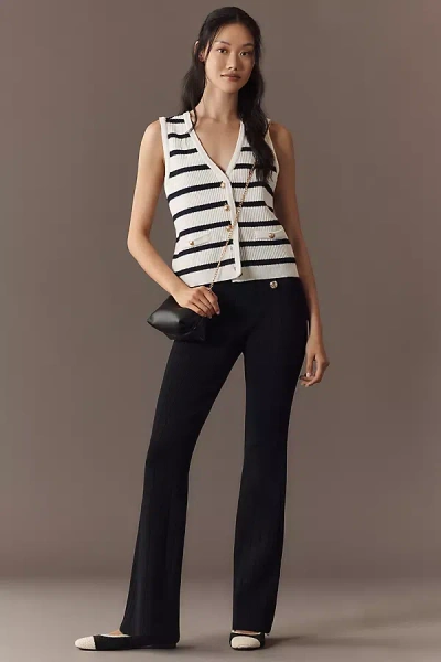 Endless Rose Shank Button Knit Flare Pants