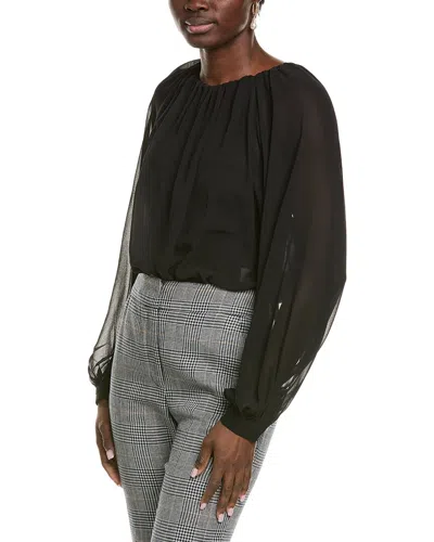 Endless Rose Sheer Balloon Bodysuit In Brown