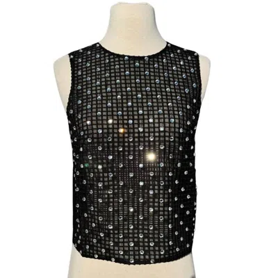 Endless Rose Shimmer Top In Black