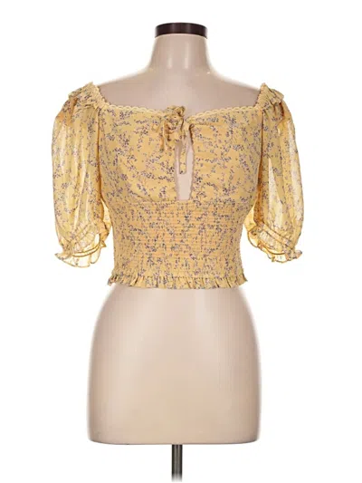 Endless Rose Short Sleeve Blouse In Gold